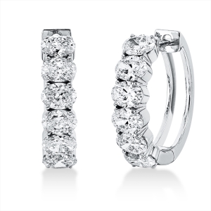 Creolen  18kt Weißgold mit 2,39ct Diamanten