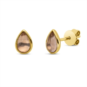 Ohrstecker Zarge 18 kt GG Tropfen