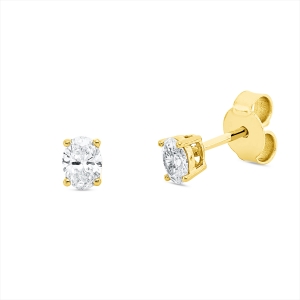 Solitaire Ohrstecker 4er-Krappe 18kt Gelbgold mit 0,38ct Diamanten