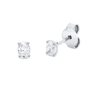 Solitaire Ohrstecker 4er-Krappe 18kt Weißgold mit 0,36ct Diamanten