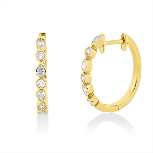 Creolen  18kt Gelbgold mit 0,61ct Diamanten