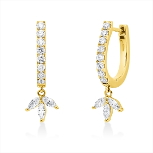 Creolen  18kt Gelbgold mit 0,53ct Diamanten