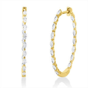 Creolen  18kt Gelbgold mit 0,91ct Diamanten
