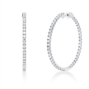 Creolen  18kt Weißgold mit 2,89ct Diamanten