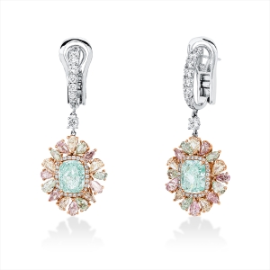 Ohrschmuck 18 kt WG+RG, GIA 2pcs