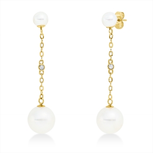 Ohrschmuck  18kt Gelbgold mit 0,05ct Diamanten