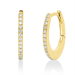 Creolen  18kt Gelbgold mit 0,14ct Diamanten