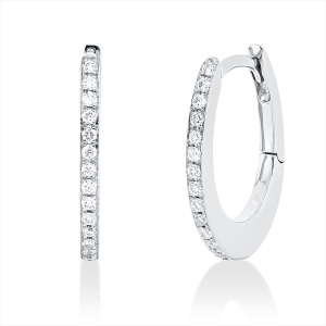 Creolen  18kt Gelbgold mit 0,14ct Diamanten