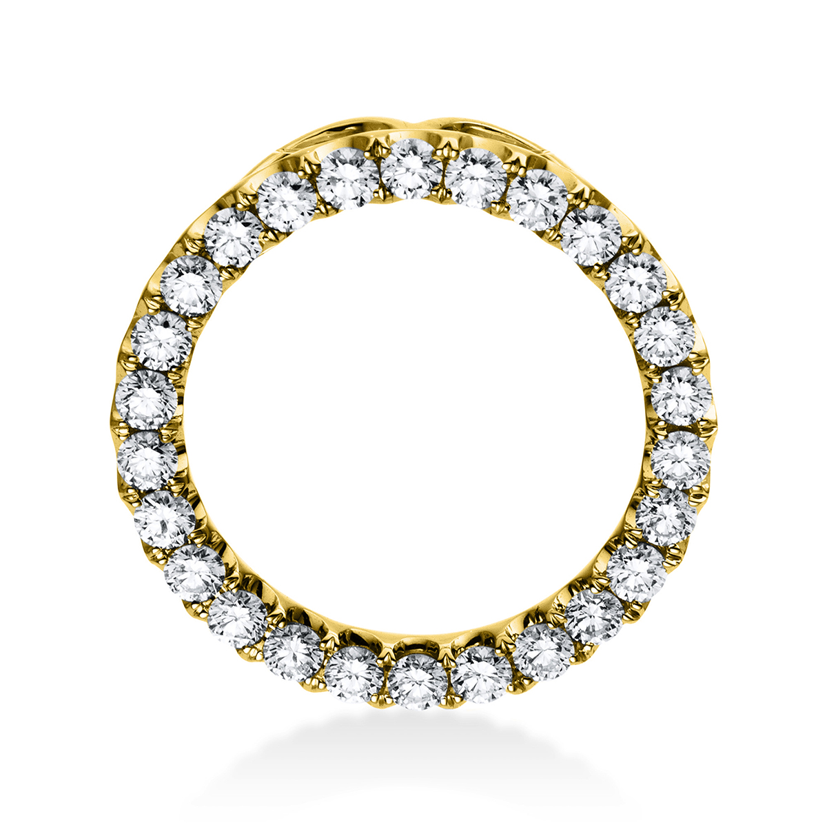 Anhänger  18kt Gelbgold  Kreis mit 1,26ct Diamanten