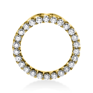 Anhänger  18kt Gelbgold  Kreis mit 1,26ct Diamanten