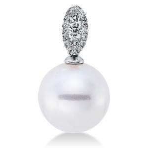 Anhänger  18kt Weißgold mit 0,14ct Diamanten