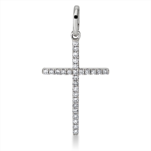 Anhänger 18 kt WG Kreuz, mit Öse