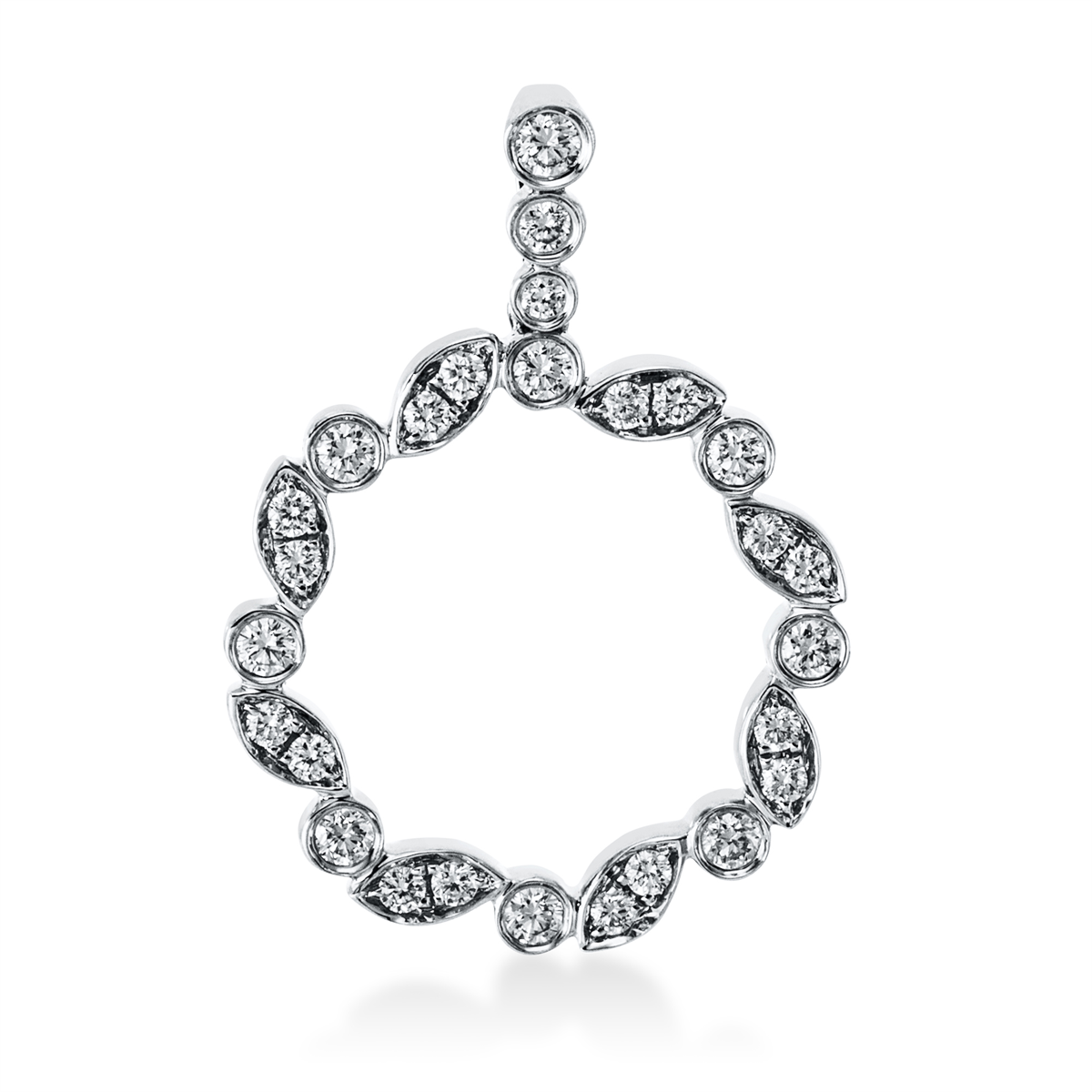 Anhänger 18 kt WG Kreis, mit Öse