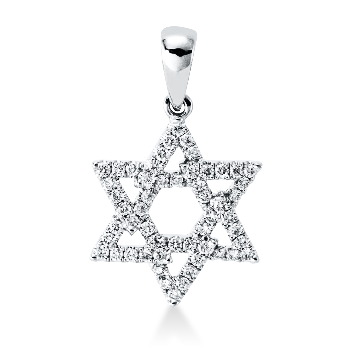 Anhänger 18 kt WG Davidstern, mit Öse