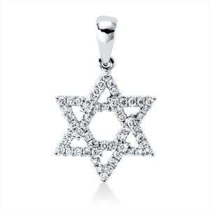 Anhänger 18 kt WG Davidstern, mit Öse