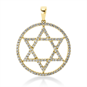 Anhänger 18 kt GG Davidstern, mit Öse