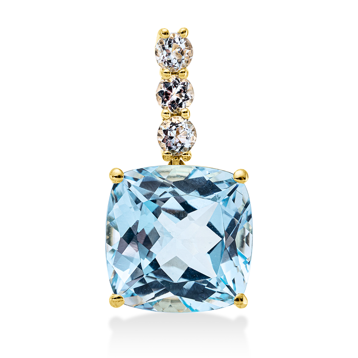 Anhänger 4er-Krappe 18 kt GG, mit Öse