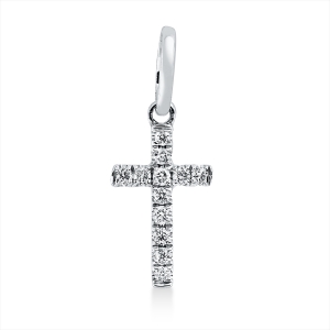 Anhänger 18 kt WG Kreuz, mit Öse