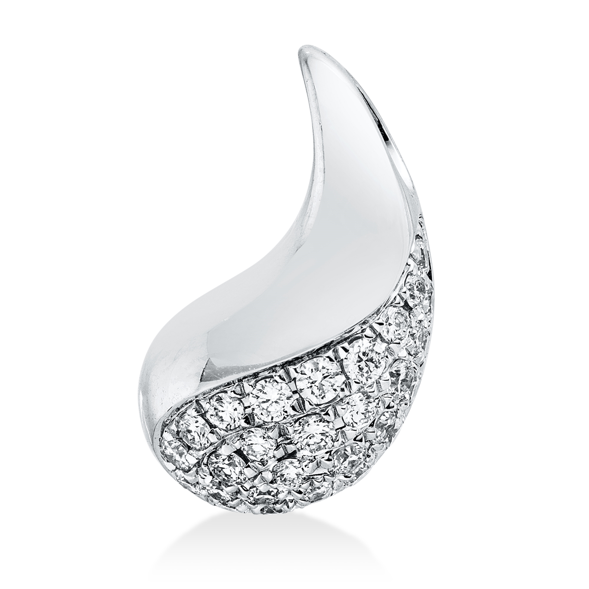 Pavé Anhänger  14kt Weißgold mit 0,19ct Diamanten