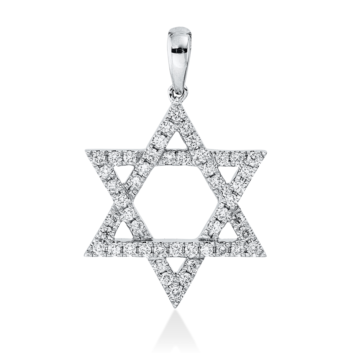 Anhänger 18 kt WG Davidstern, mit Öse