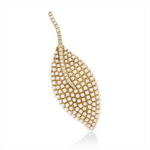 Brosche  18kt Gelbgold mit 0,18ct Diamanten