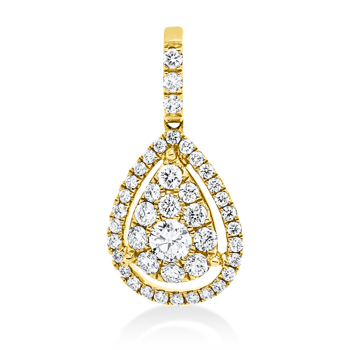 Anhänger 18 kt GG Tropfen, mit Öse