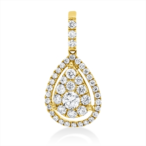 Anhänger 18 kt GG Tropfen, mit Öse