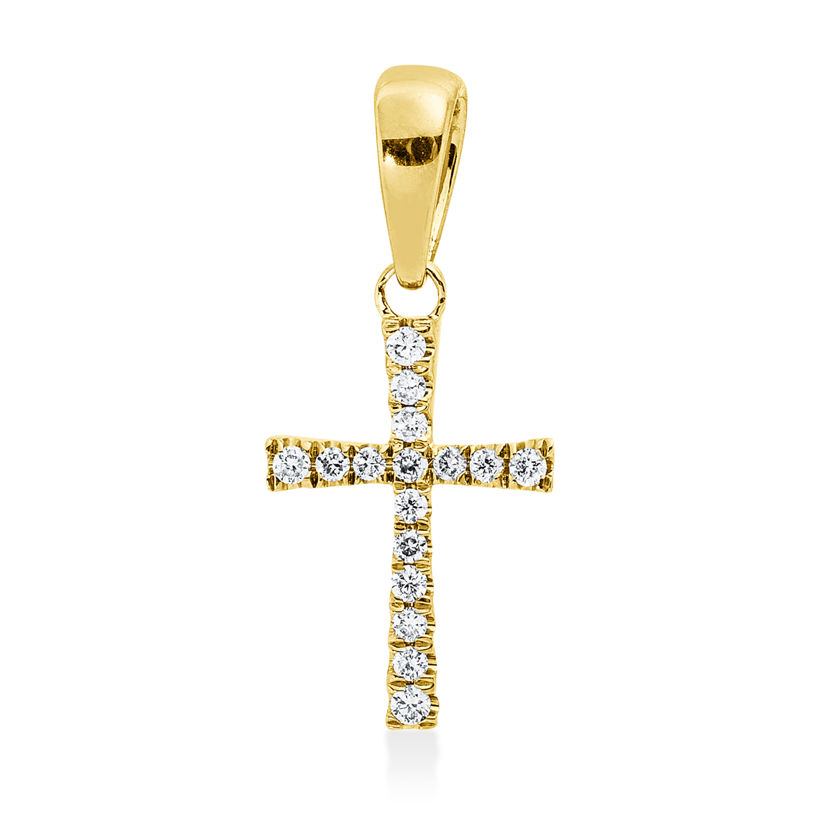 Anhänger 18 kt GG Kreuz, mit Öse