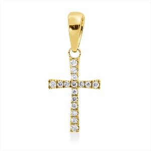 Anhänger 18 kt GG Kreuz, mit Öse