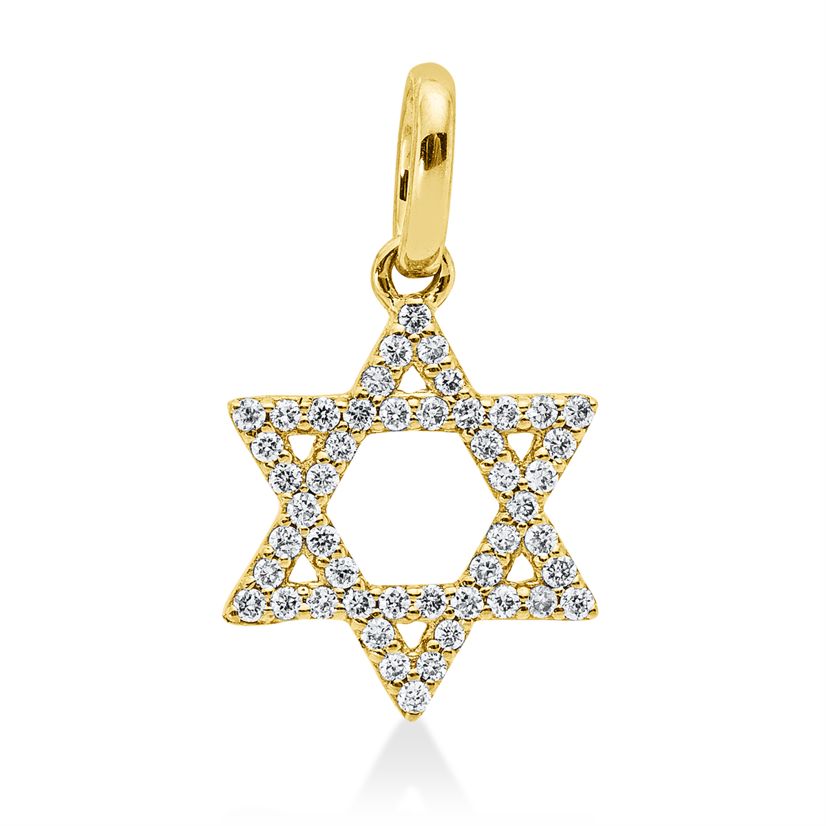 Anhänger 18 kt GG Davidstern, mit Öse