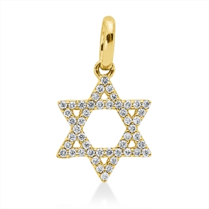 Anhänger 18 kt GG Davidstern, mit Öse