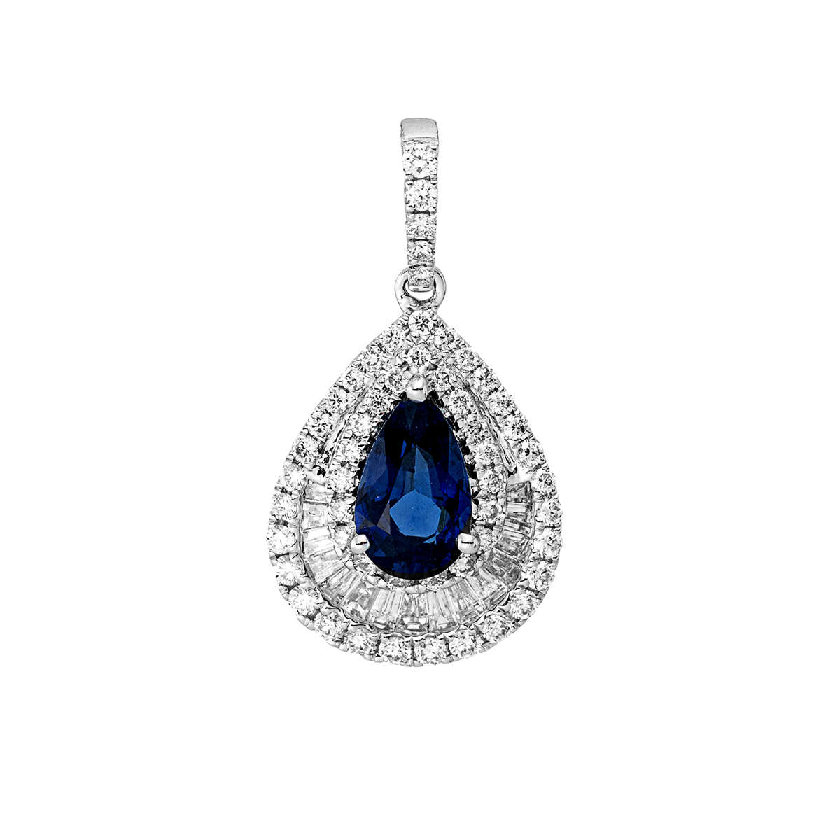 Anhänger 3er-Krappe 18 kt WG, mit Öse