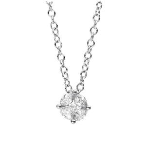 Collier 14 kt WG, mit ZÖ 40 cm + 43 cm