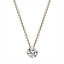 Solitaire Collier Zarge 18kt Gelbgold GIA6412216187 mit 0,40ct Diamanten