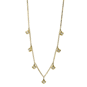 Collier  18kt Gelbgold mit ZÖ 36 cm + 37 cm mit 0,16ct Diamanten