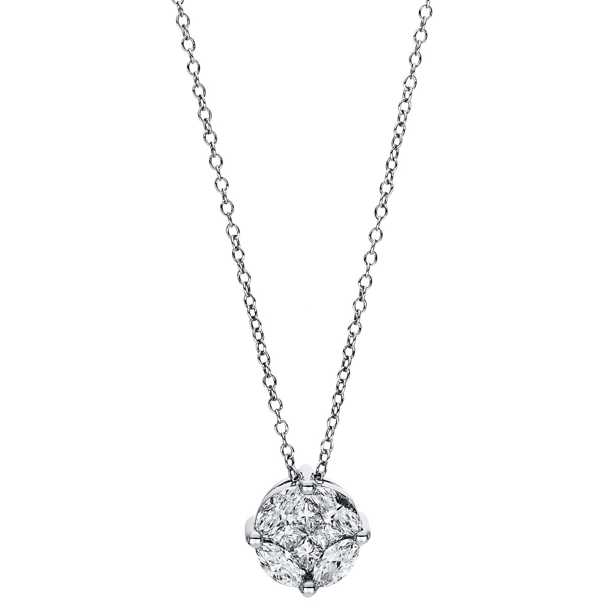 Collier  18kt Weißgold mit 0,55ct Diamanten