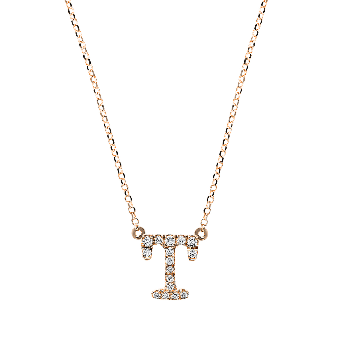 Collier 18 kt RG T, mit ZÖ 38.1 cm + 40.6 cm