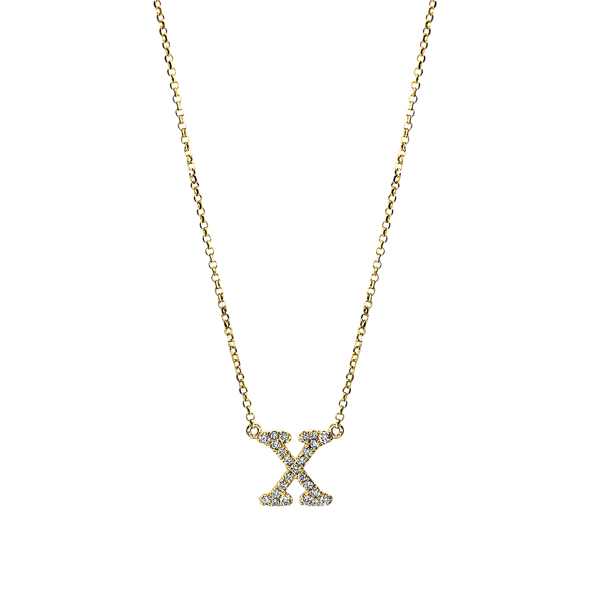 Collier 18 kt GG X, mit ZÖ 38.1 cm + 40.6 cm