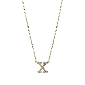 Collier 18 kt GG X, mit ZÖ 38.1 cm + 40.6 cm