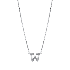 Collier 18 kt WG W