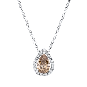 Collier 3er-Krappe 18kt Weißgold  Tropfen mit 0,77ct Diamanten