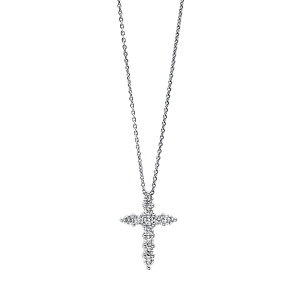 Collier 18 kt WG kreuz