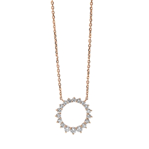Collier 18 kt RG Kreis