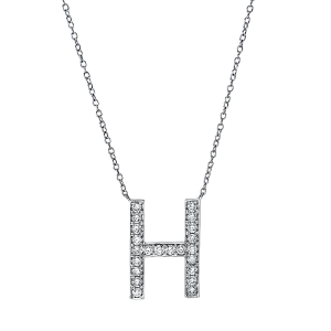 Collier 18 kt WG H, mit ZÖ 38 cm + 40,6 cm