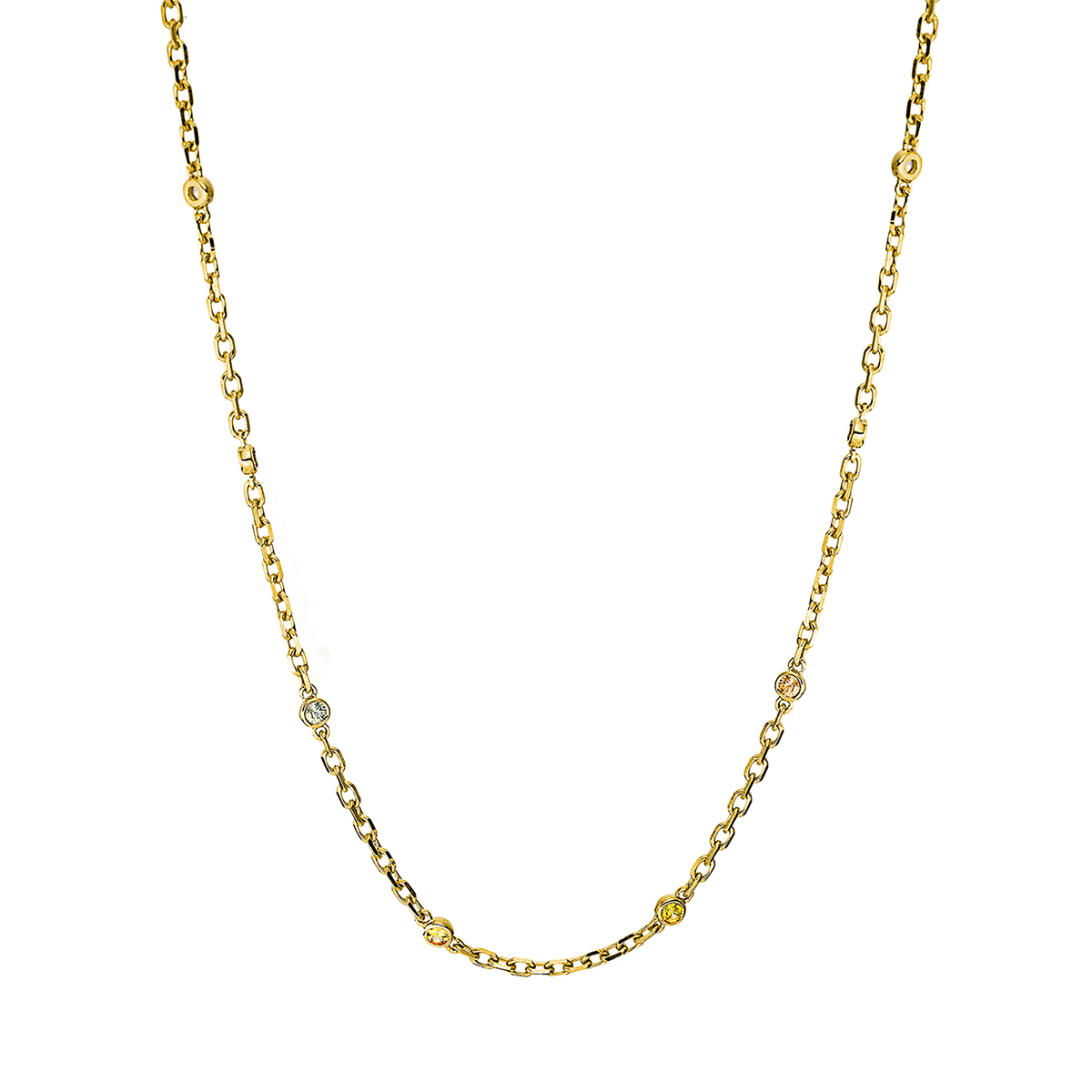 Collier 18 kt GG, mit ZÖ 40,6 cm