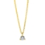 Solitaire Collier 3er-Krappe 18kt Gelbgold mit Öse mit 0,15ct Diamanten