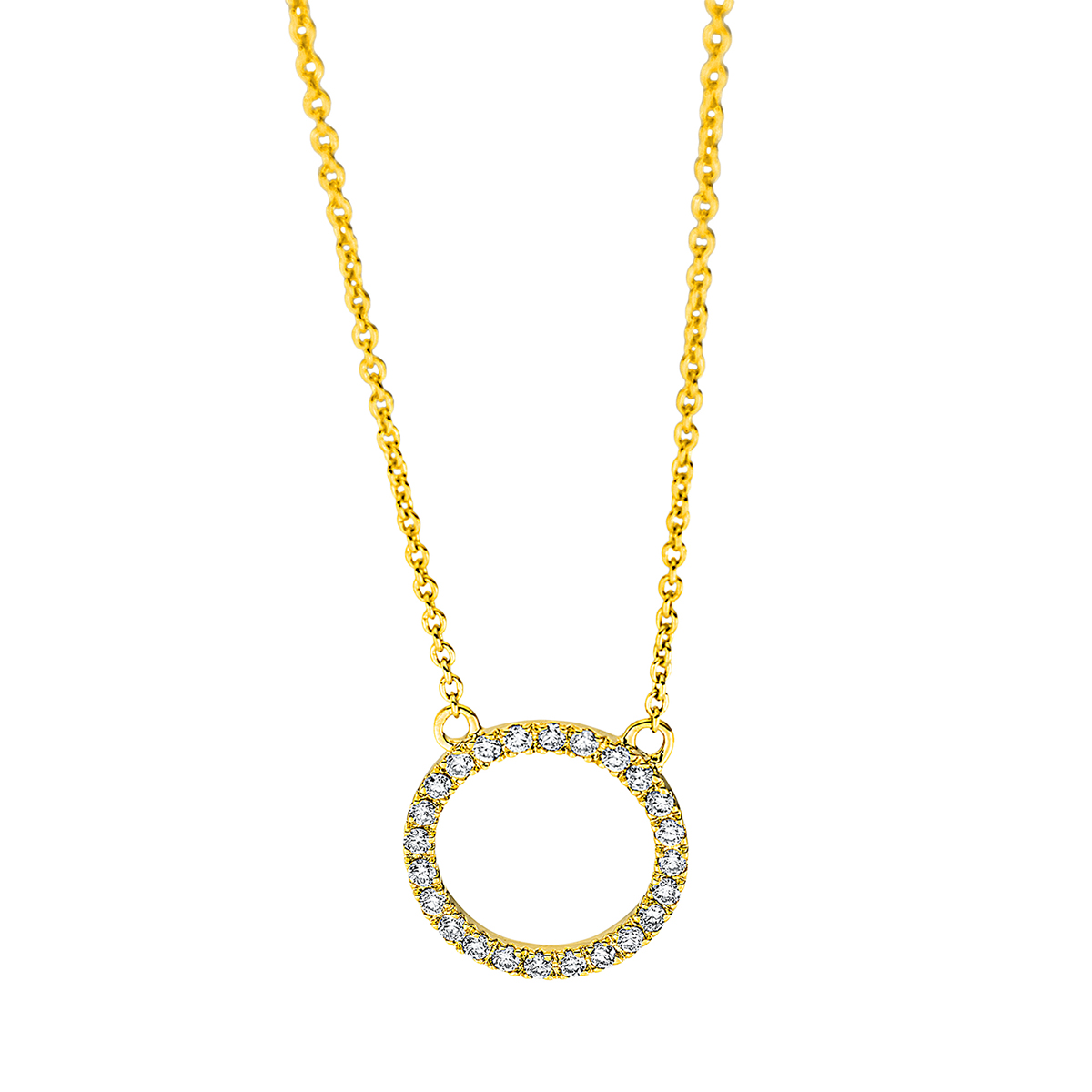 Collier 18 kt GG Kreis, mit ZÖ 42 cm