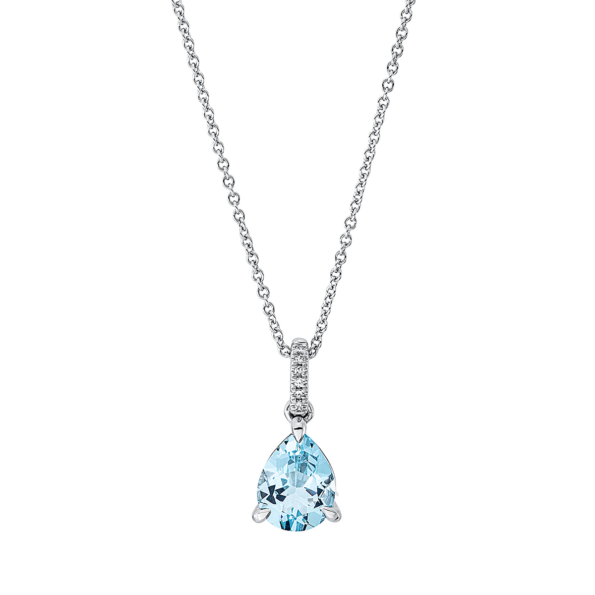 Collier 3er-Krappe 18 kt WG, mit ZÖ 42 cm