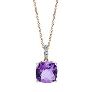 Collier 4er-Krappe 18 kt RG Fassung rhodiniert, mit ZÖ bei