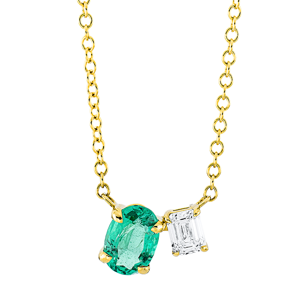 Collier 4er-Krappe 18 kt GG, mit ZÖ 42 cm